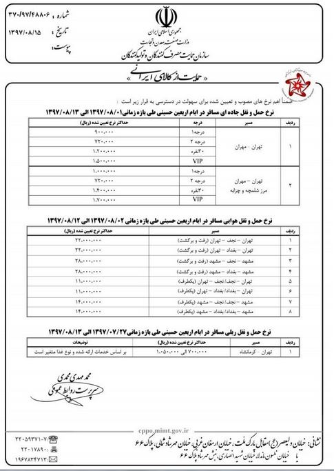 شرکت&zwnj;های هواپیمایی ملزم به استرداد اضافه دریافتی از مشتریان در ایام اربعین شدند + سند