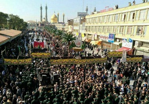 اجتماع عظیم نیروهای مسلح قم برگزار شد