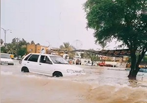 آبگرفتگی شدید در خیابان‌های سوسنگرد + فیلم