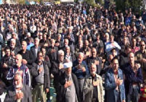 سوگواری عزاداری رضوی در میدان امام رضای سمنان