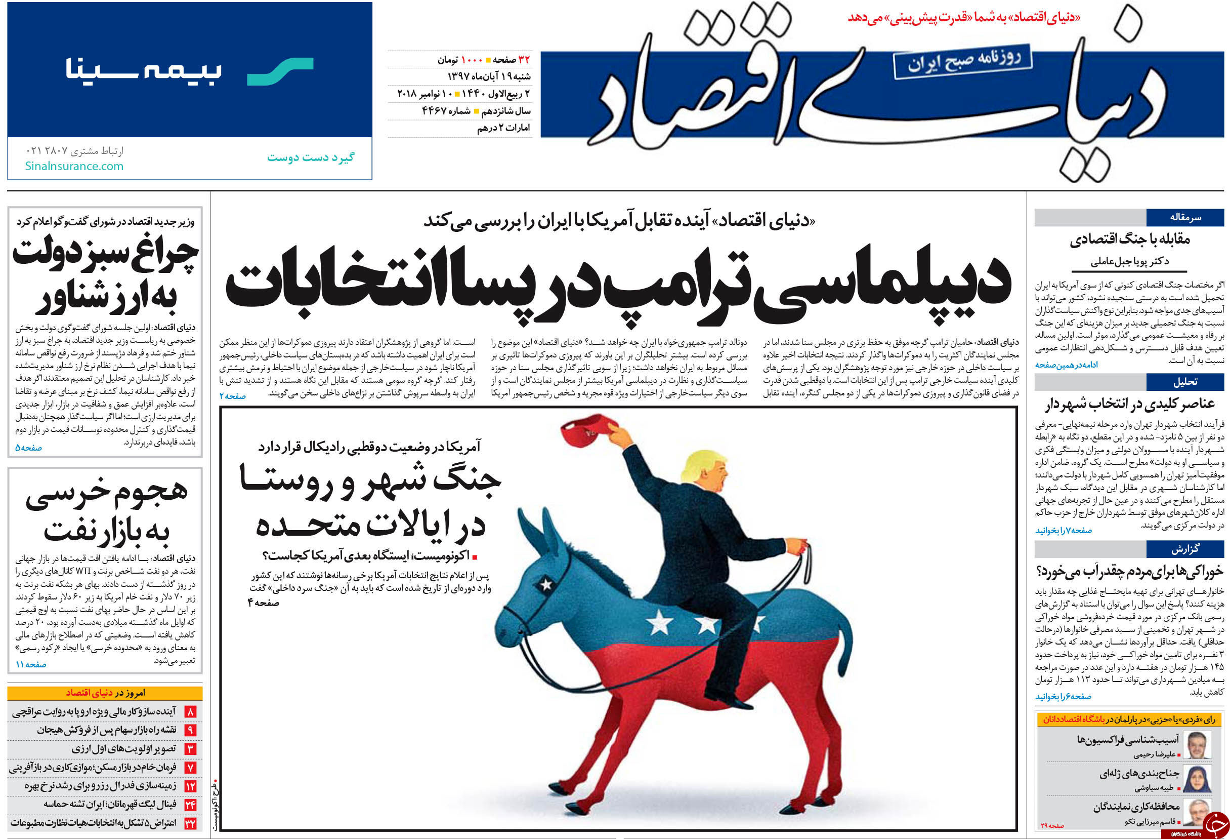 چرچیل، هیتلر، ترامپ و مذاکره! / فوت بی&zwnj;بی&zwnj;سی در بادکنک تحریم&zwnj;ها/ میراث بانکداری سیف