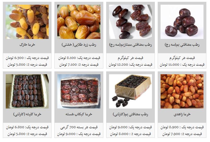 افزایش قیمت خرما در بازار