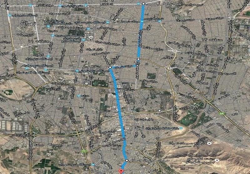 مسیر حرکت جاماندگان اربعین