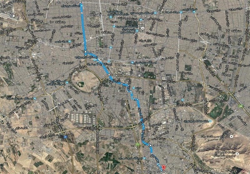 مسیر حرکت جاماندگان اربعین