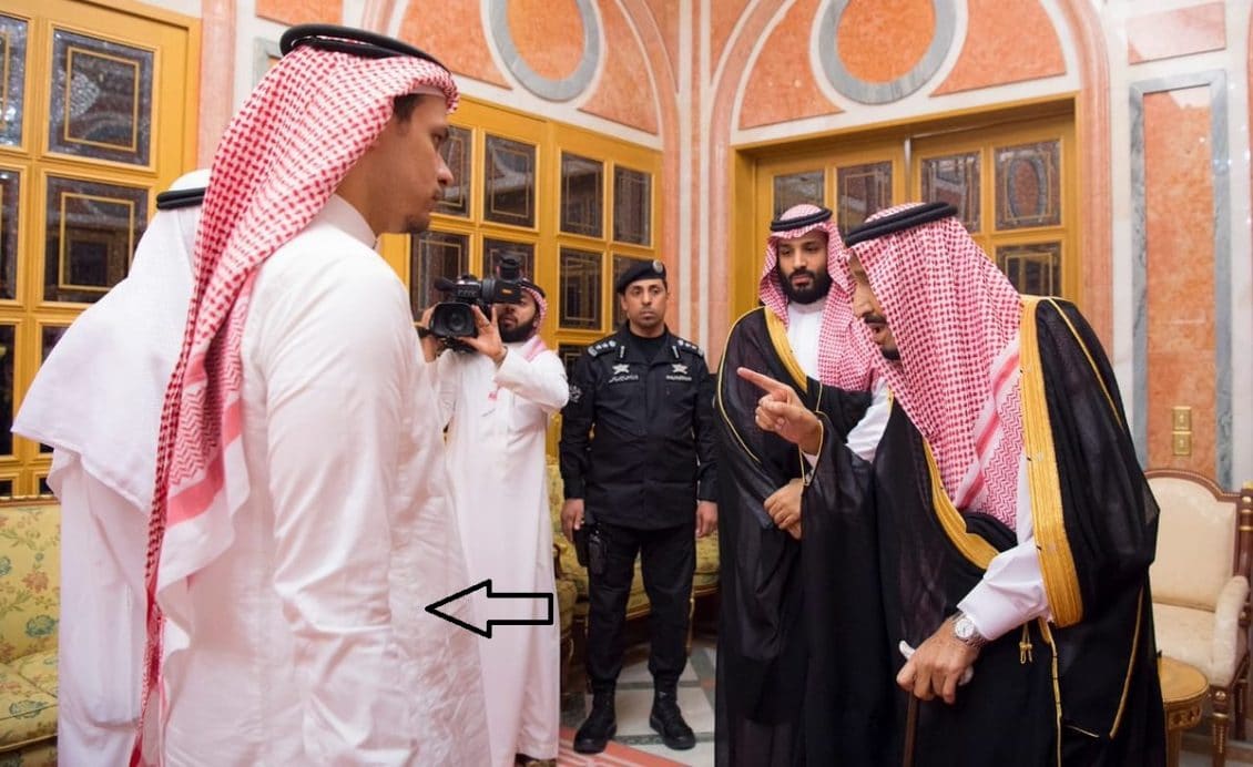 رفتار «پسر خاشقچی» در دیدار با ولیعهد و شاه سعودی چه چیزی را فاش می کند؟ + تصاویر رفتار «پسر خاشقچی» در دیدار با ولیعهد و شاه سعودی چه چیزی را فاش می کند؟ + تصاویر