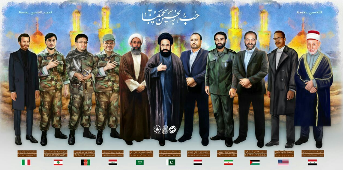 در طول مسیر پیاده&zwnj;روی اربعین با نمادهای مقاومت عکس یادگاری بگیرید +تصاویر