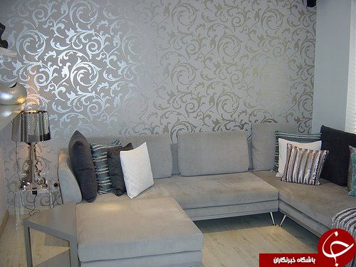 ۴۹ طرح زیبای کاغذ دیواری برای پذیرایی 2018 +تصاویر