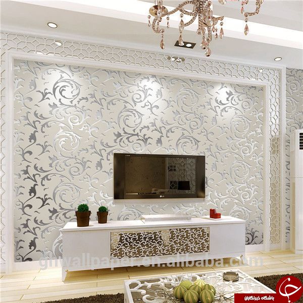۴۹ طرح زیبای کاغذ دیواری برای پذیرایی 2018 +تصاویر