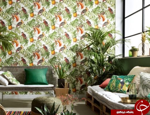 ۴۹ طرح زیبای کاغذ دیواری برای پذیرایی 2018 +تصاویر