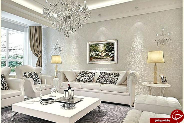 ۴۹ طرح زیبای کاغذ دیواری برای پذیرایی 2018 +تصاویر