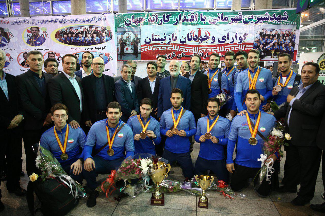 بازگشت قهرمانان کاراته از سرزمین ماتادور&zwnj;ها