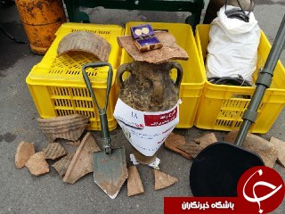 کشف عتیقه های متعلق به دوره ساسانیان از سارقان