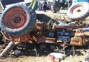 یک کشته بر اثر واژگونی تراکتور در قزوین