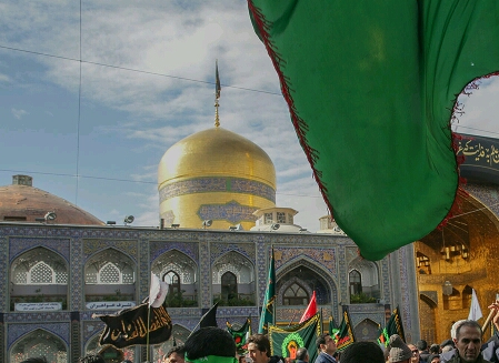حرم مطهر رضوی سوگوار شهادت امام حسن عسکری (ع)