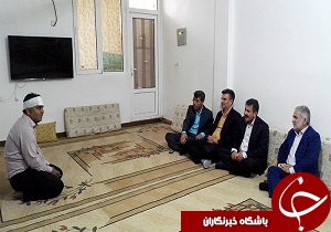 عیادت مسئولان آموزش و پرورش از معلم مجروح باغملکی
