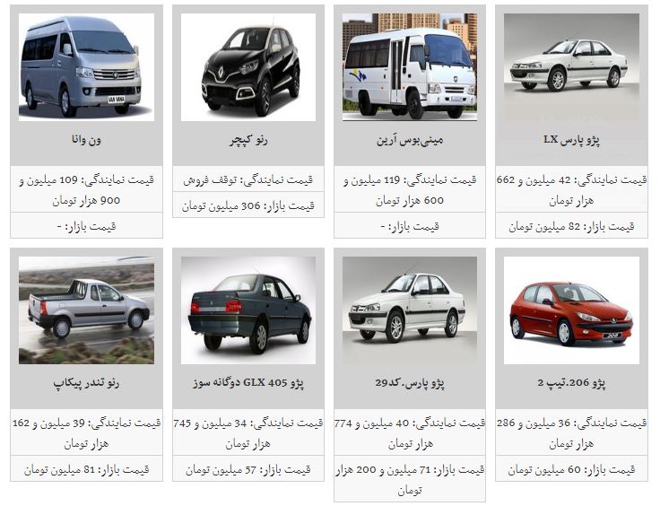 قیمت خودروهای داخلی کاهش یافت+جدول