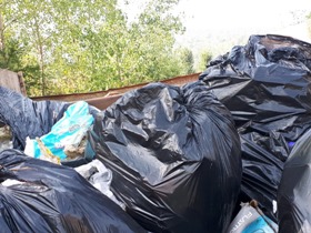 پاکسازی مسیرکمربندی آستانه اشرفیه از زباله