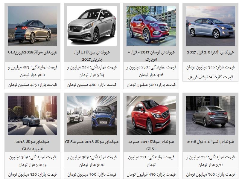 خودرو&zwnj;های کره&zwnj;ای در بازار تهران چند؟