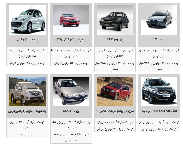 قیمت خودرو  کاهش یافت