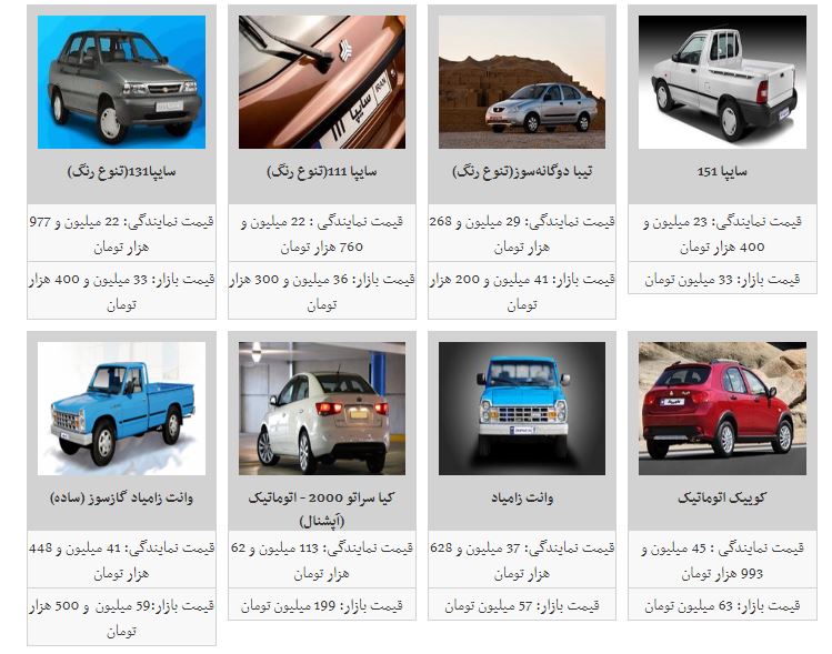 قیمت خودرو  کاهش یافت