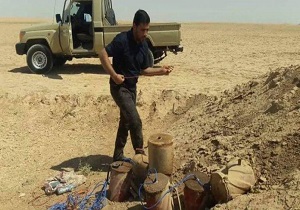 کشف و ضبط انبار تسلیحاتی متعلق به داعش در الانبار عراق