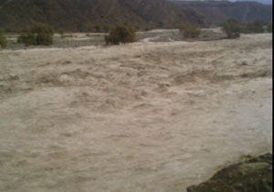 طغیان رودخانه در روستای درپهن + فیلم