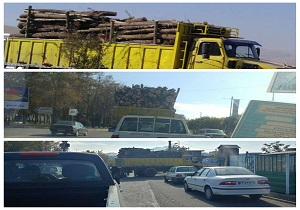 محموله چوب قاچاق در بوکان توقیف شد