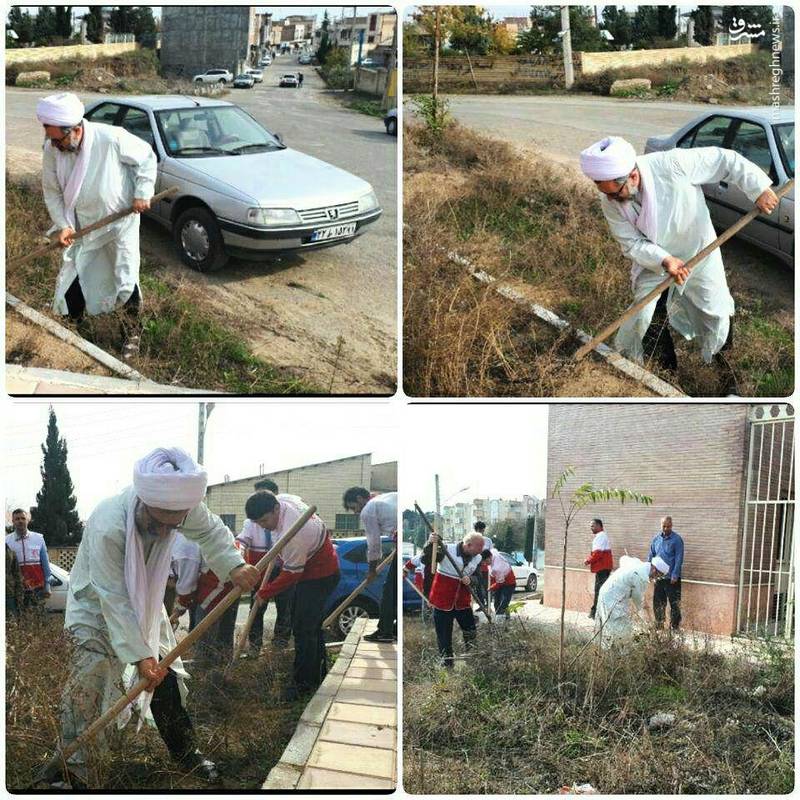 بیل&zwnj;زنی امام جمعه اردبیل برای زیبایی شهر