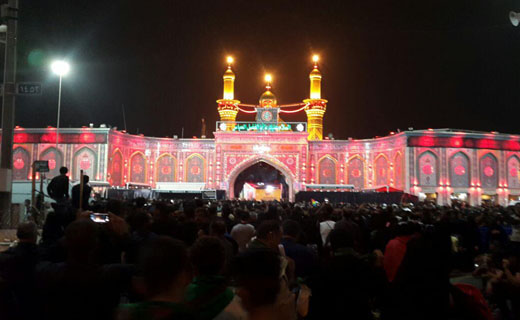 مراسم عزاداری زائران اربعین در بین‌الحرمین +  فیلم