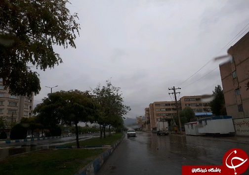 بارش باران و آبگرفتگی معابر در لرستان + تصاویر