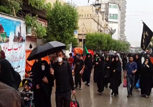 بارش رحمت‌الهی در کربلا + فیلم