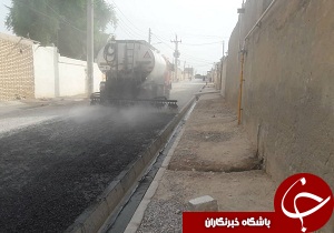 17 هزار متر مربع از معابر شهر سرداران شوشتر آسفالت شد