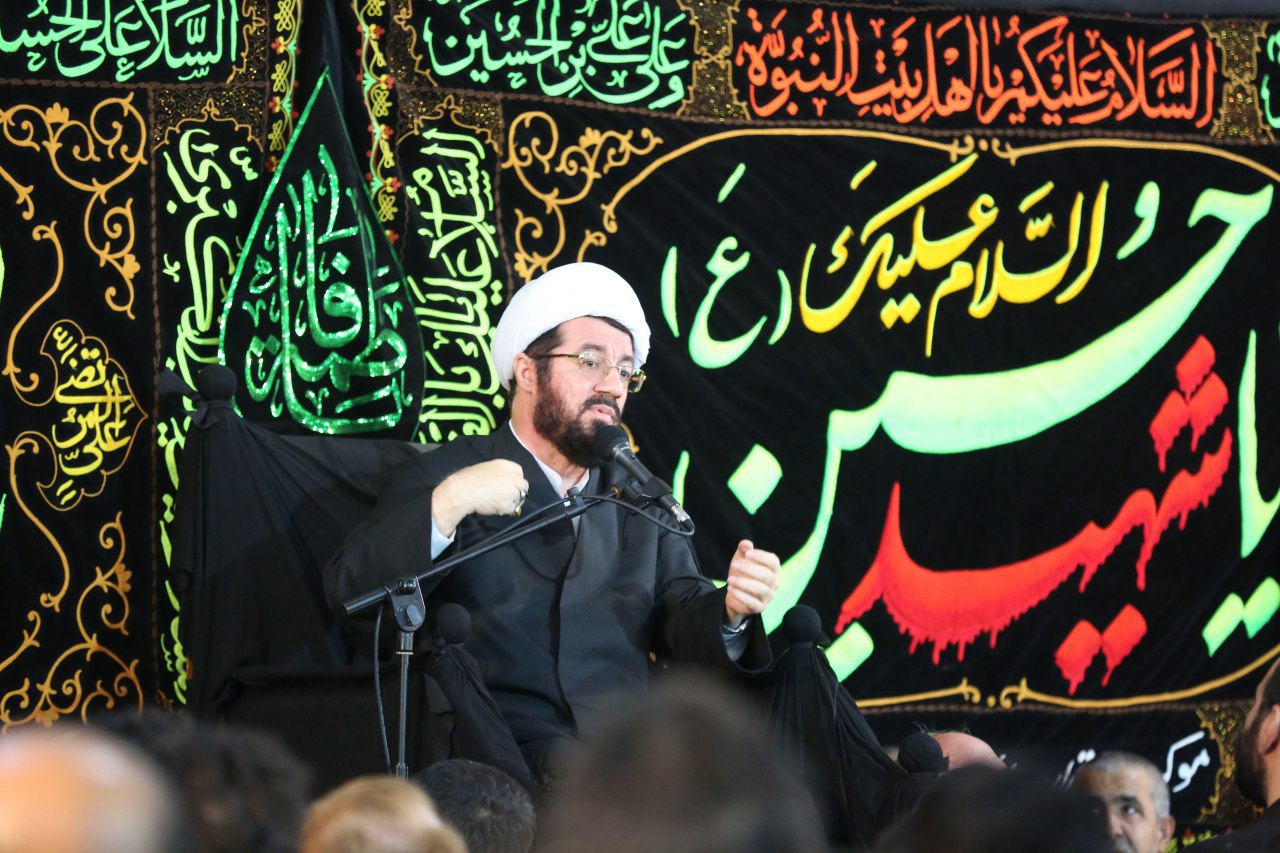 گزارش تصویری مداحی سید مهدی میرداماد د رراهپیمایی اربعین