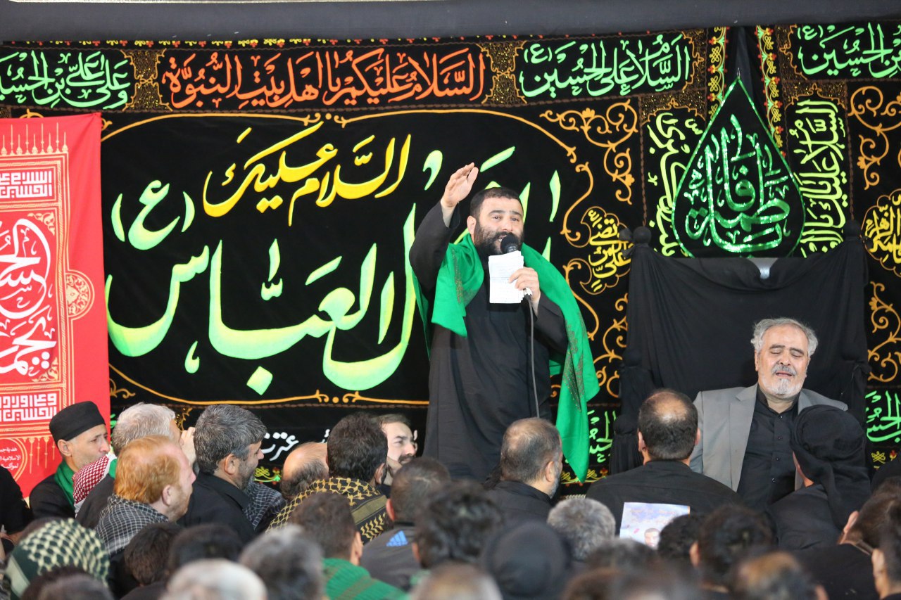 گزارش تصویری مداحی سید مهدی میرداماد د رراهپیمایی اربعین