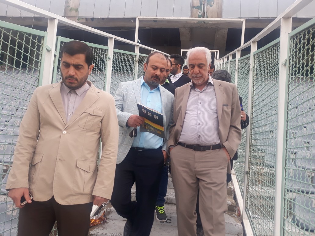 بازدید رئیس شرکت توسعه و نگه داری اماکن ورزشی از ورزشگاه آزادی
