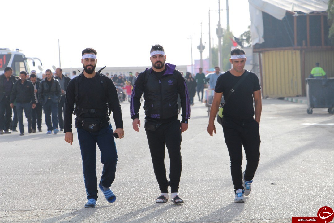 تردد زائران اربعین در مرز مهران+تصاویر