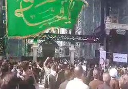 مراسم پرشور عزاداری اربعین با مداحی حسین طاهری + فیلم