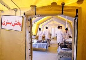 مراجعه زوار اربعین حسینی به بیمارستان صحرایی ارتش