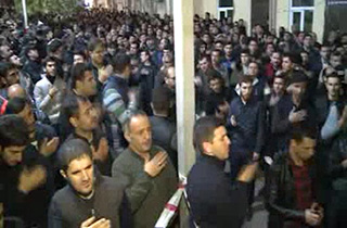 عزاداری با شکوه حسینیان جمهوری آذربایجان در اربعین + فیلم