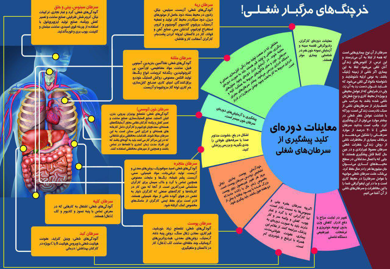 خطرات مرگباری که محیط کار به شما تحمیل می&zwnj;کند+ اینفوگرافی