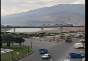 حرکت اولین قطار مسافربری در منجیل + فیلم