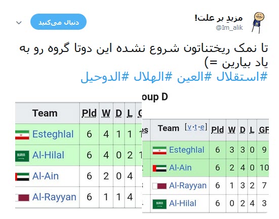 واکنش جالب کاربران به قرار گرفتن استقلال در گروه مرگ +تصاویر