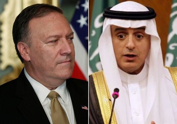 دیدار و گفتگوی پمپئو و عادل الجبیر درباره 