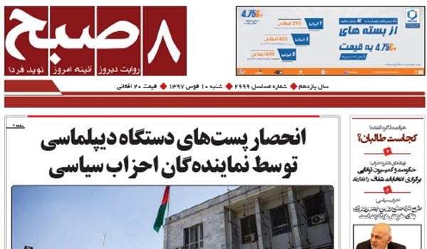 تصاویر صفحه اول روزنامه های افغانستان/ 10 قوس