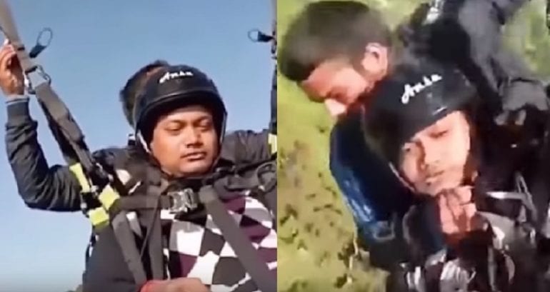 آخرین لحظات زندگی یک خلبان پاراگلایدر! + فیلم//