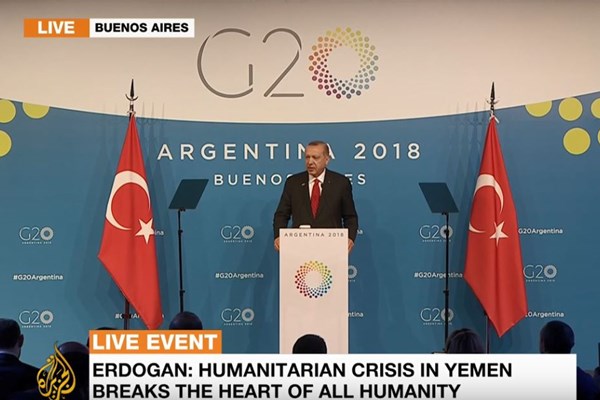 سخنان اردوغان در جمع خبرنگاران در پایان نشست گروه ۲۰ در آرژانتین