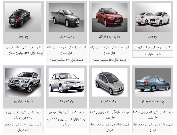 قیمت خودرو ثابت ماند+جدول
