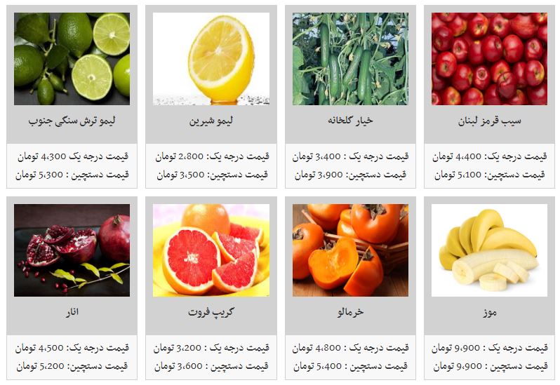 سیب سبز در بازار کیلویی چند؟