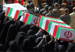 تشییع 2 پیکر شهید گمنام در نهاوند