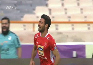 گل اول پرسپولیس به ذوب آهن + فیلم